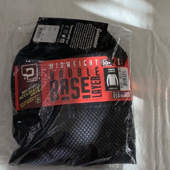PolarMax (2) BASELAYER MID-WT DBL LAYER BASELAYER HENLEY - Arctic Grey/blk - Picture 12 of 12